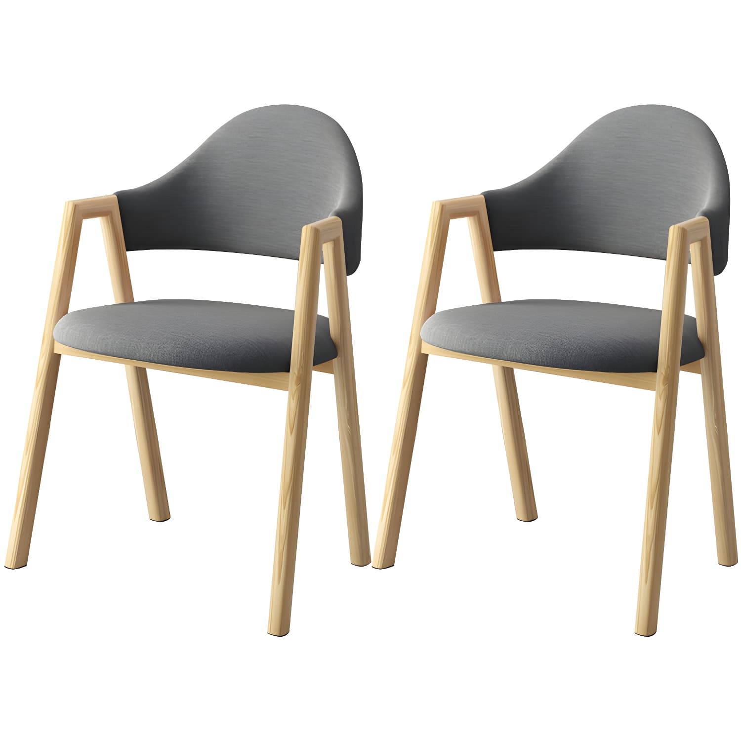 Scandinavian Study Room Metal Arm Chair Colorful Open Dining Chair with Natural Legs - image 6