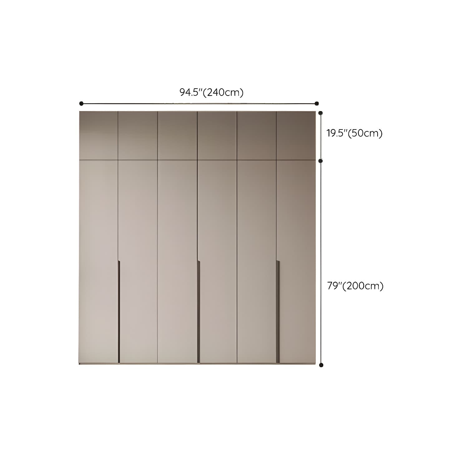 Modern Grey Wood Armoire with Solid Construction and Limited Warranty - image 35
