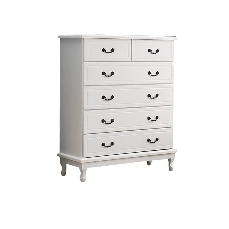 Traditional Style Black Handle Chest with Drawers in Solid Wood - image 5