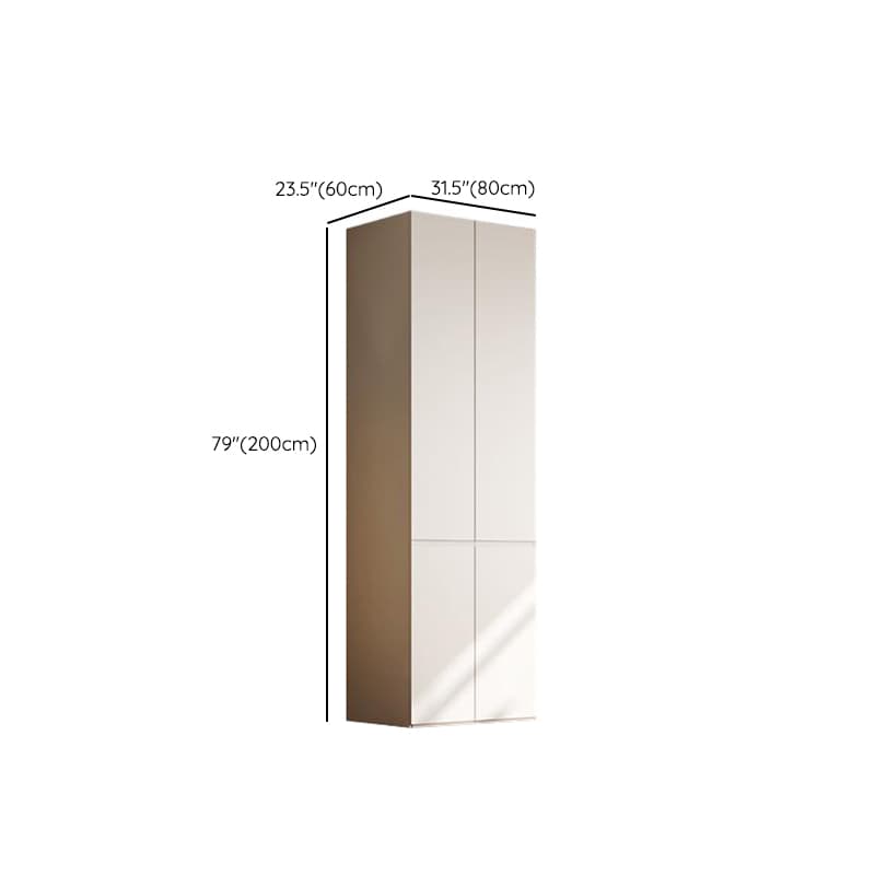 Chalk Modern Natural Wood Standalone Almirah with Soft Close Drawer, Interior Shelves, and Hanging Rod - image 19