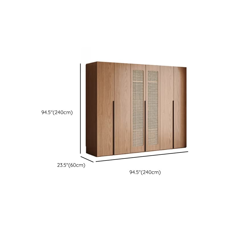 Cocoa Art Deco Self-supporting Cabinet Armoire with Soft Close Drawer, Interior Shelves, and Hanging Rod - image 27