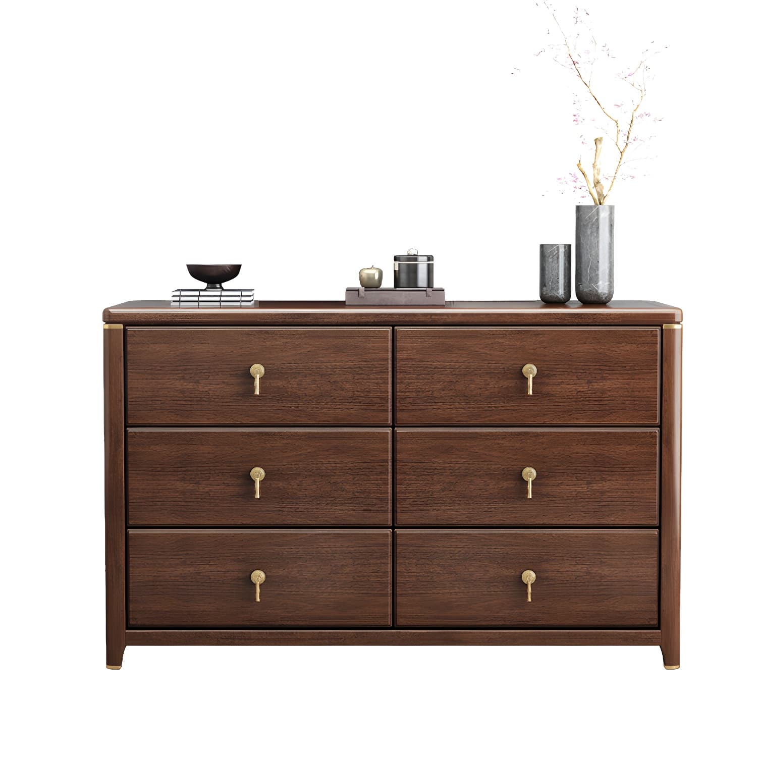 Mid Century Modern Chest Wood Rectangular Chest in Walnut Finish - image 13