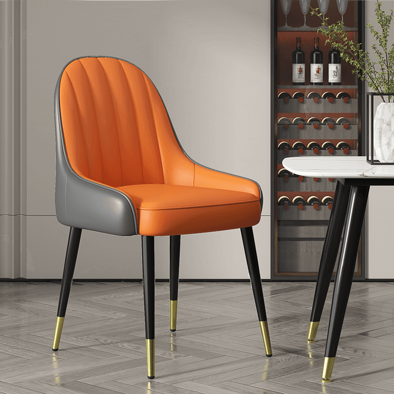 Secure Gilded Framed Armless Chair with Foot Pads for Dinette - image 11