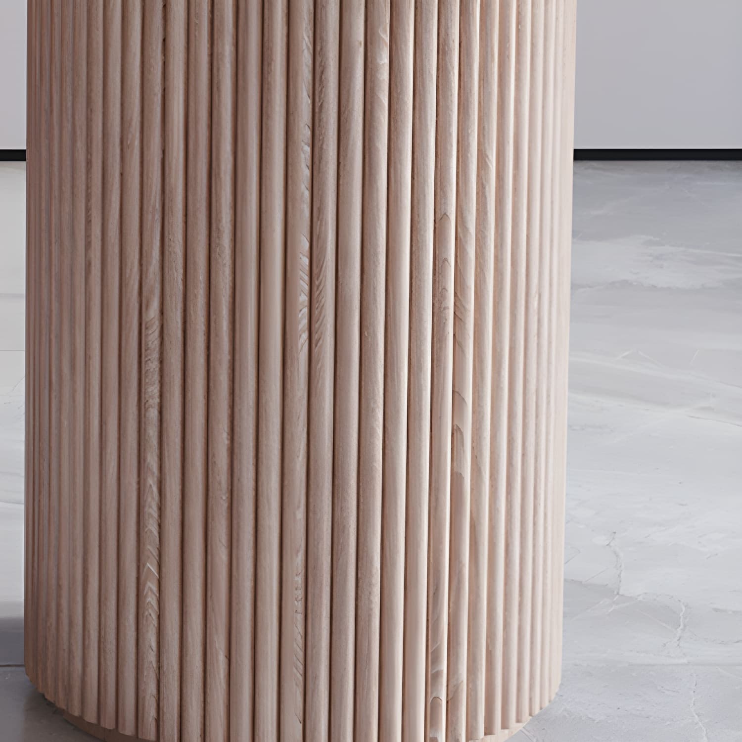 Solid Wood Round Table for Restaurant Modern Wood Table with Pedestal Base - image 9