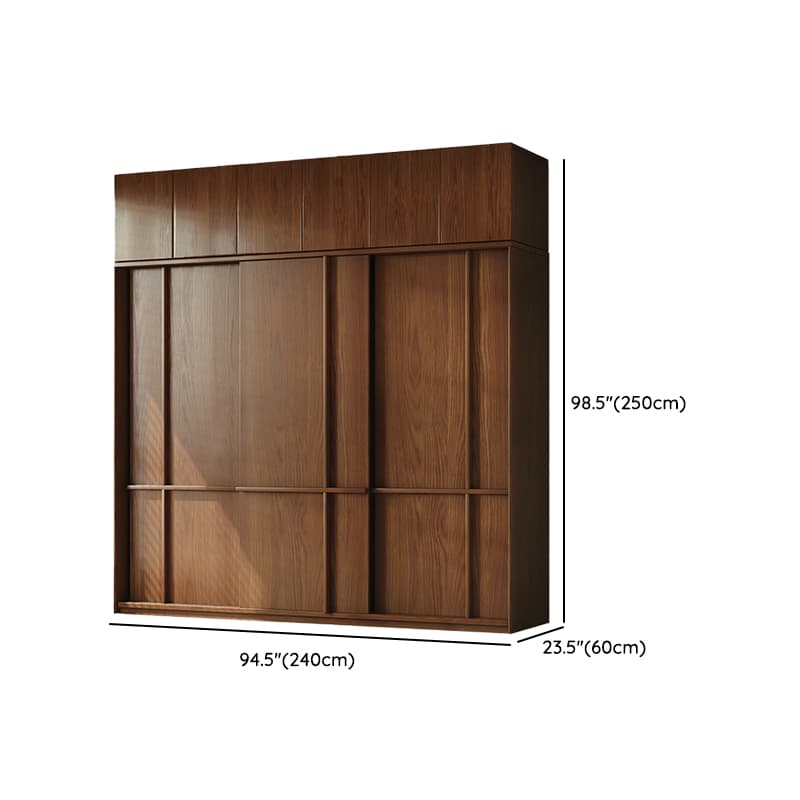 Stylish Coffee Modern Lumber Standalone Armoire Cabinet with Soft Close Drawers and Doors, Interior Shelves - image 21