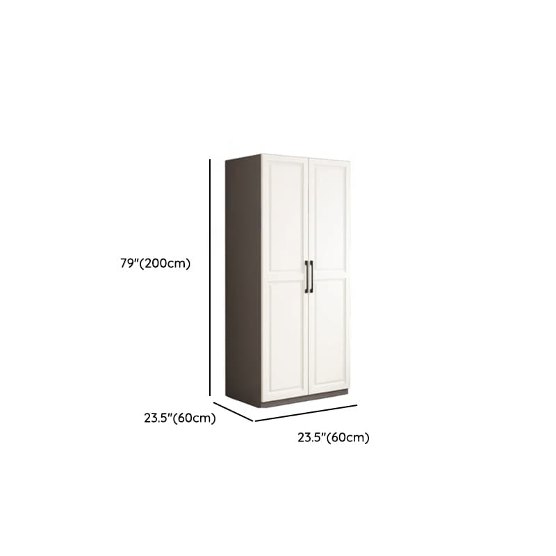 Chalk Minimalist Manufactured Wood Cabinet Armoire with 2-Drawer, Soft Close Door, Interior Shelves, and Clothing Rod - image 16