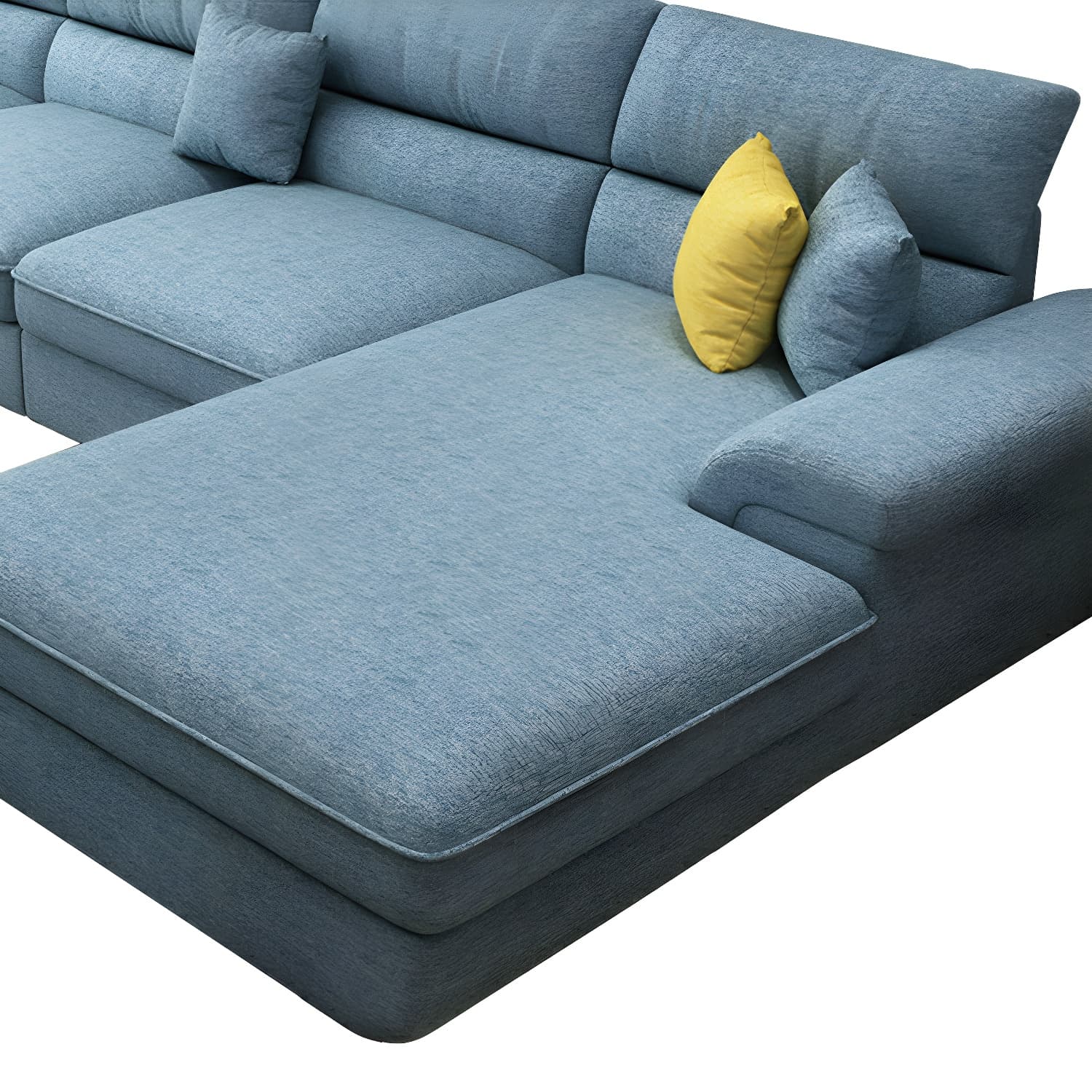 Modern L-Shape Pillow Top Arm Wooden Frame Sectional Sofa Chaise with Large 10 Feet Size - image 11