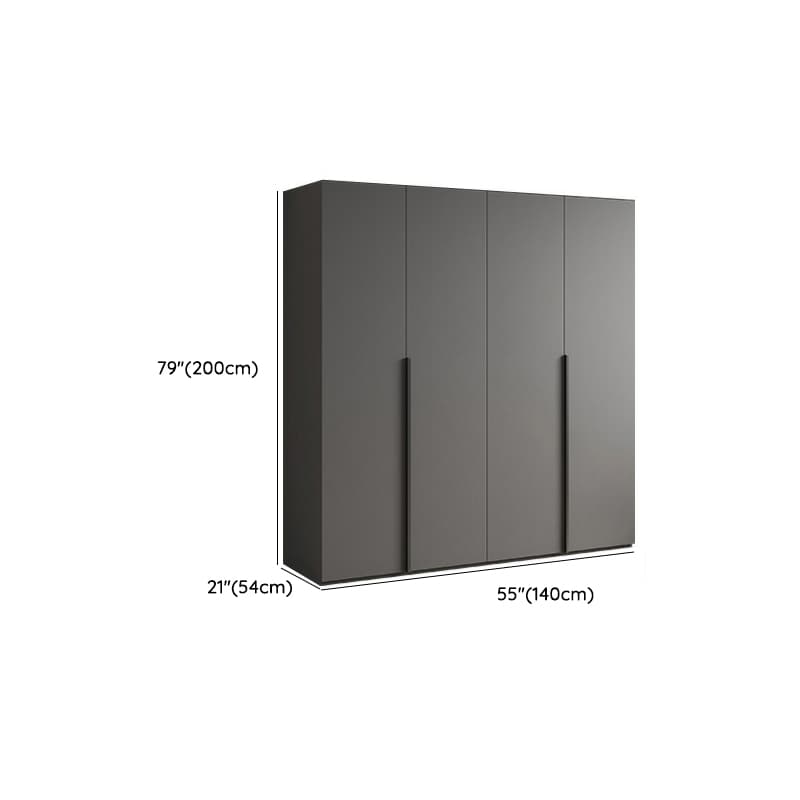 Modern Light Gray Wardrobe Closet Timber Soft Close Drawer Soft Close Door Interior Shelves - image 11