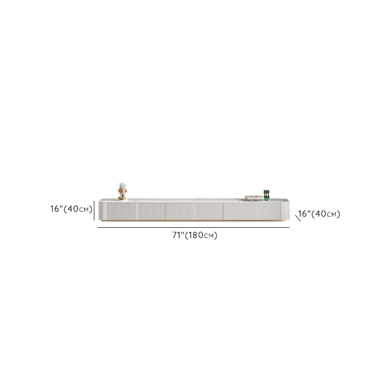 Simple Chalk Sintered Stone Rectangular TV Stand with 6-Drawer/4 Drawers/3-Drawer & Cable Management - image 6