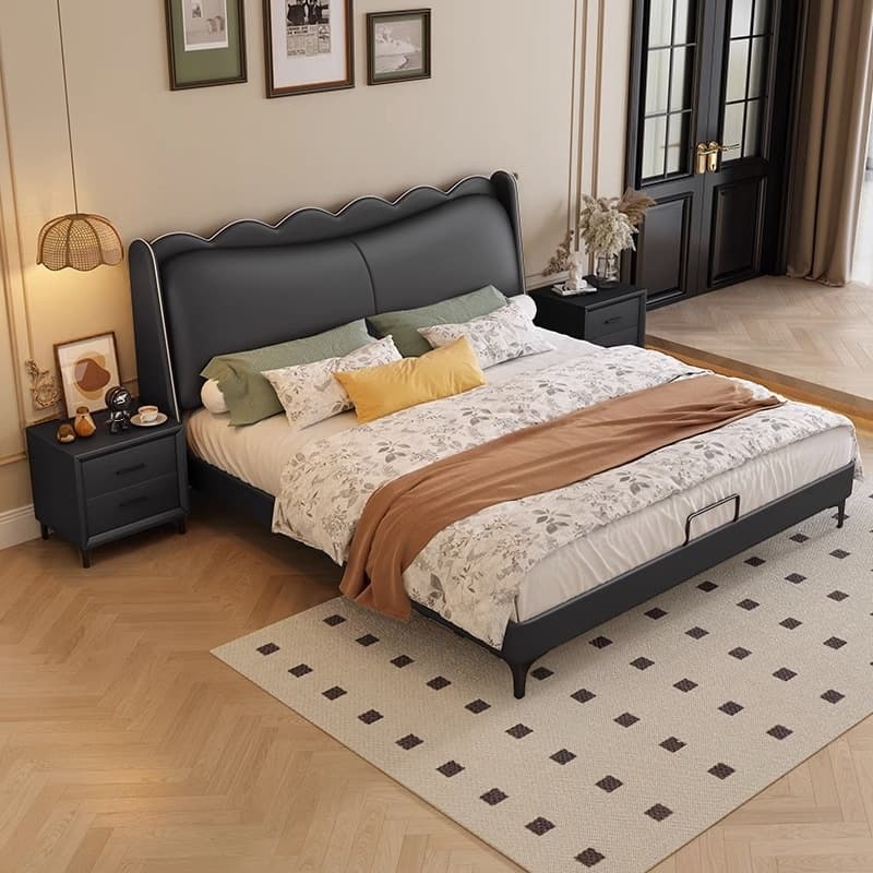 Solid Color Storage Bed/Platform Bed with 2 Drawers in Pine Wood for Living Room - image 3