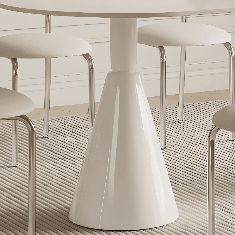 Simplistic Dining Table with Chalk Stone Top, Fixed Table, Seats 4 to 8, Scratch-immune - image 12