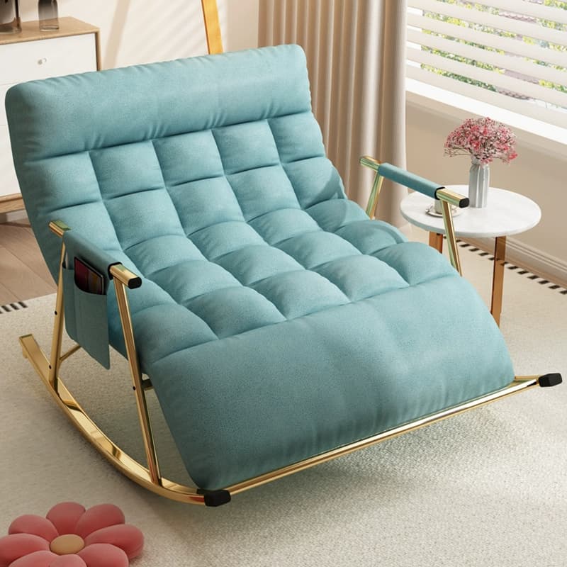 Stylish and Modern Upholstered Rocking Chair for Home Decor - Comfortable Seating with Track Arms