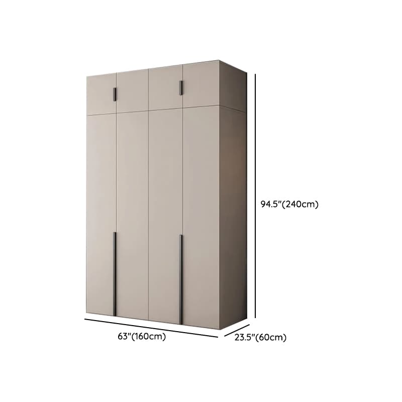 Light Gray Trendy Detached Armoire Cabinet with Soft Close Door, Interior Shelves, and Hanging Rod - image 25