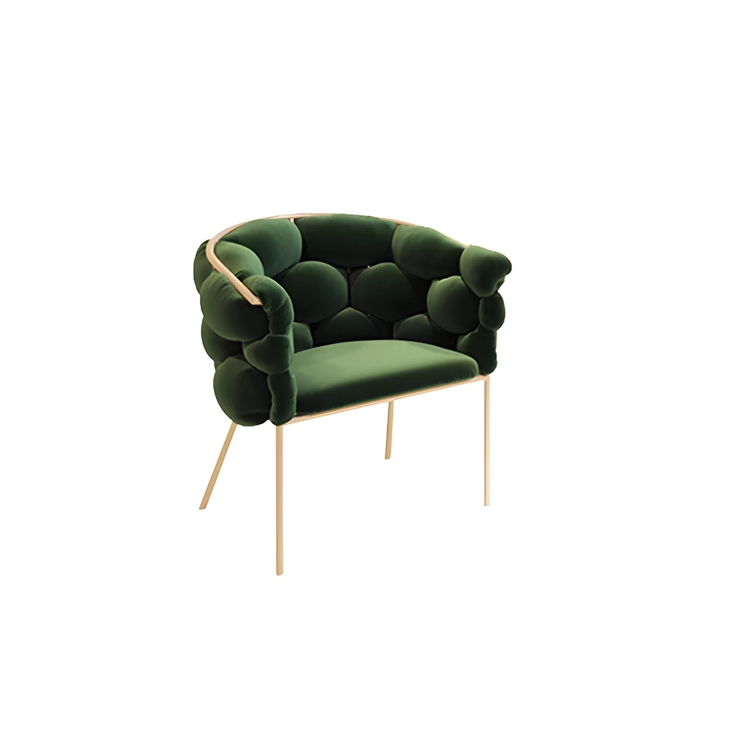 Glam Kitchen Gold Legs Chair Upholstered Dining Armless Chair - image 4