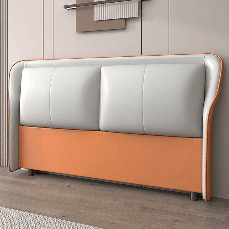 Trendy Wingback Headboard in Natural Wood with No Distressing, Rectangle Shape for Full/Queen Bed, Featuring Sponge Upholstery and Standard Height - image 7