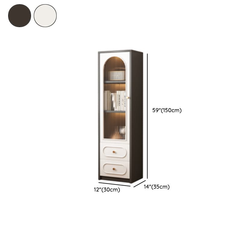 Detached Scratch-immune Accent Cabinet with Glazed Door, Adjustable Shelf, Cabinet Knobs, Soft Close Drawer, and Stain Resistant Finish - image 12
