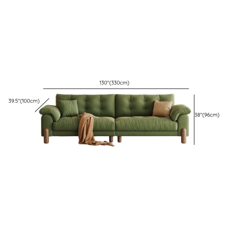 Straight Dark Green Sofa, Seats 2/1-seater, Horizontal Orientation, Button-tufted - image 18
