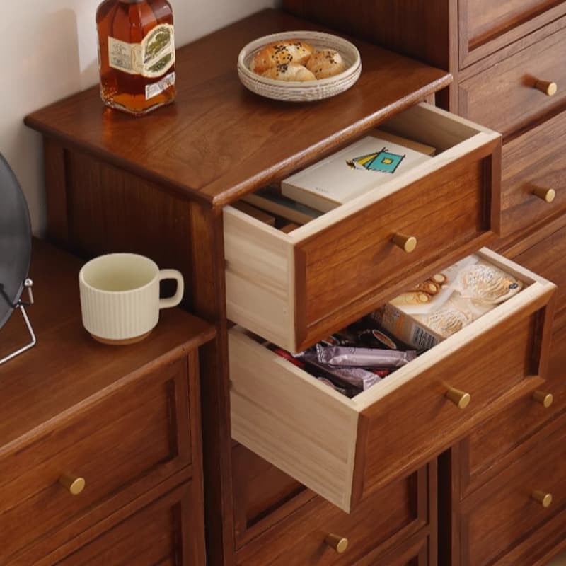 Trendy Cocoa/White/Lemon Color Lumber Rectangle Decorative Cabinet with 6 Drawers/5 Drawers/4 Drawers - image 11