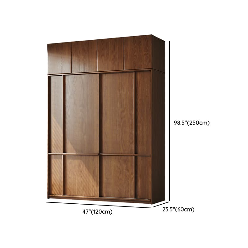 Stylish Coffee Modern Lumber Standalone Armoire Cabinet with Soft Close Drawers and Doors, Interior Shelves - image 15