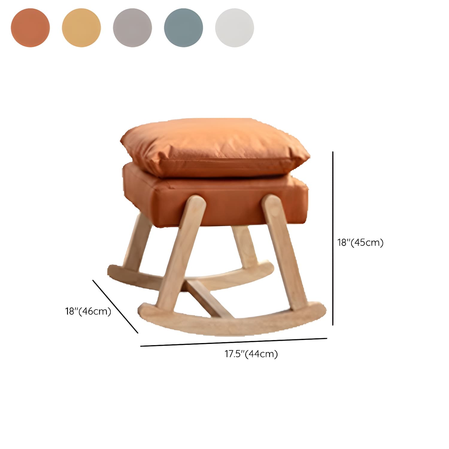 Modern Upholstered Rocking Chair with Track Arms and Ottoman for Stylish Interior Design - image 16