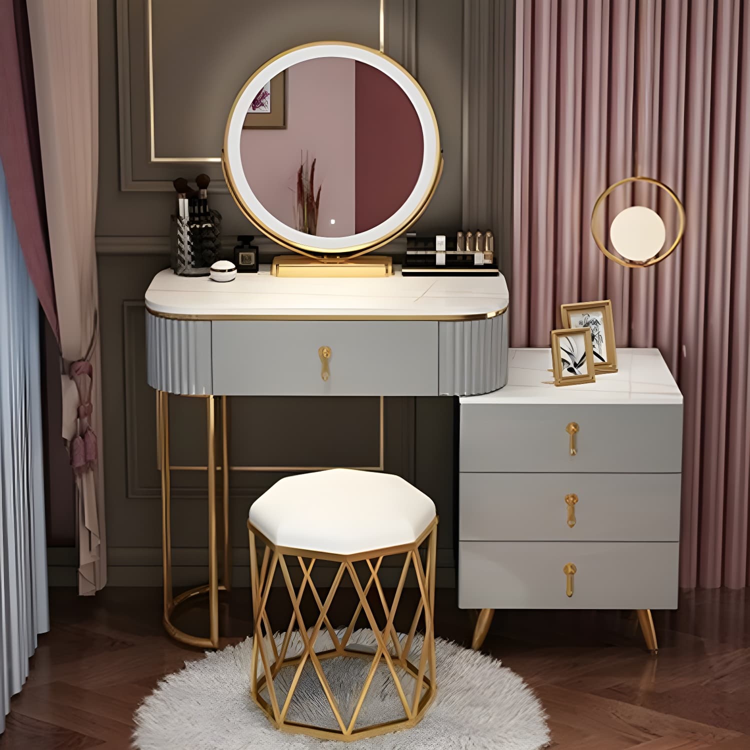 Modern Simple Style Vanity Dressing Table with Drawers for Bedroom - image 12