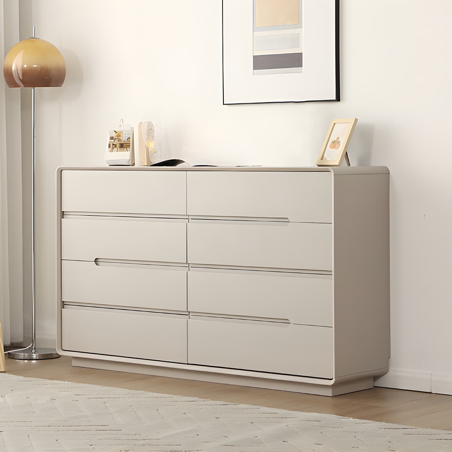 Light Oak Modern Dresser with Solid Wood Construction and Soft-Close Drawers - image 7