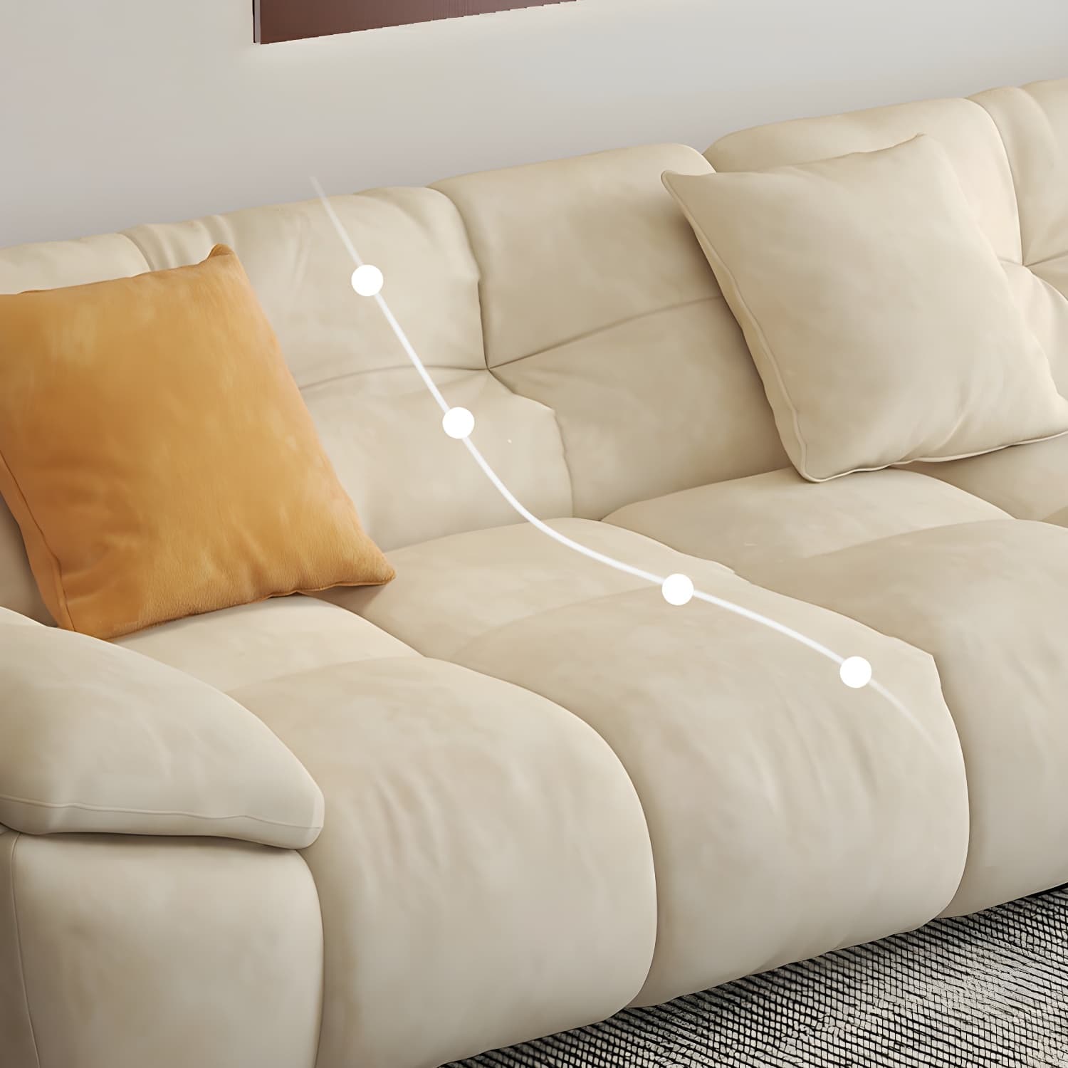 Comfortable Polyester Blend Showcase Sectional Sofa for Contemporary Home Decor - image 7