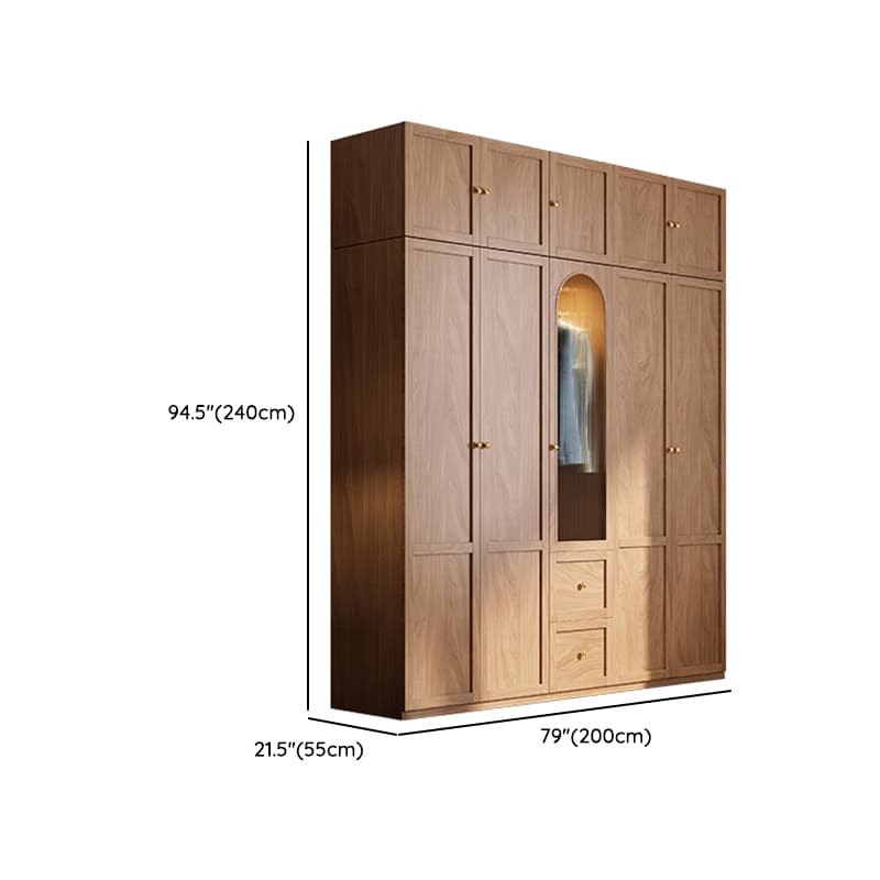 Trendy Unfinished Color Engineered Wood Unattached Armoire Cabinet - image 24