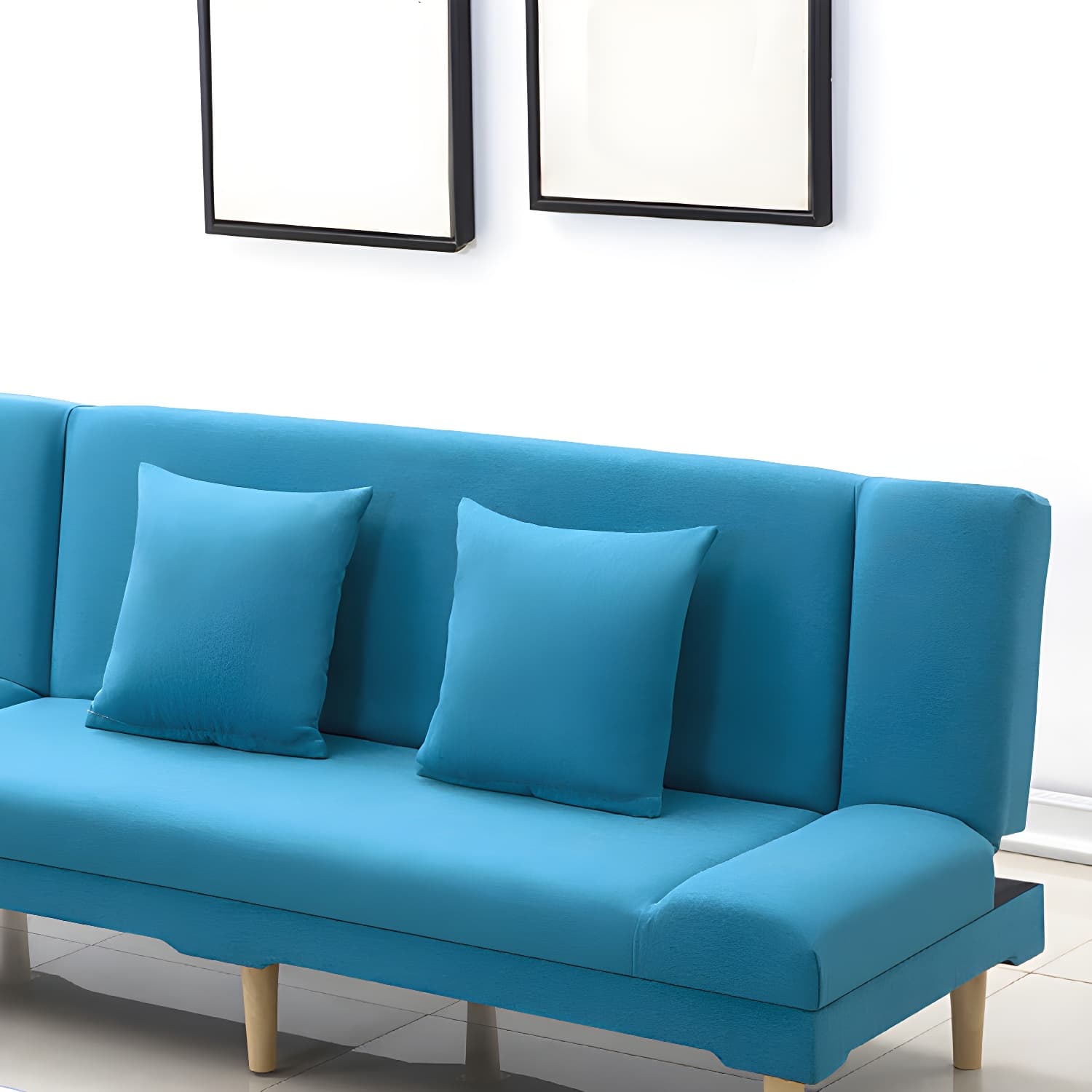 Silver Transitional Modern Tight Back Sofa Bed 29.53"High Armless Sofa Bed - image 48