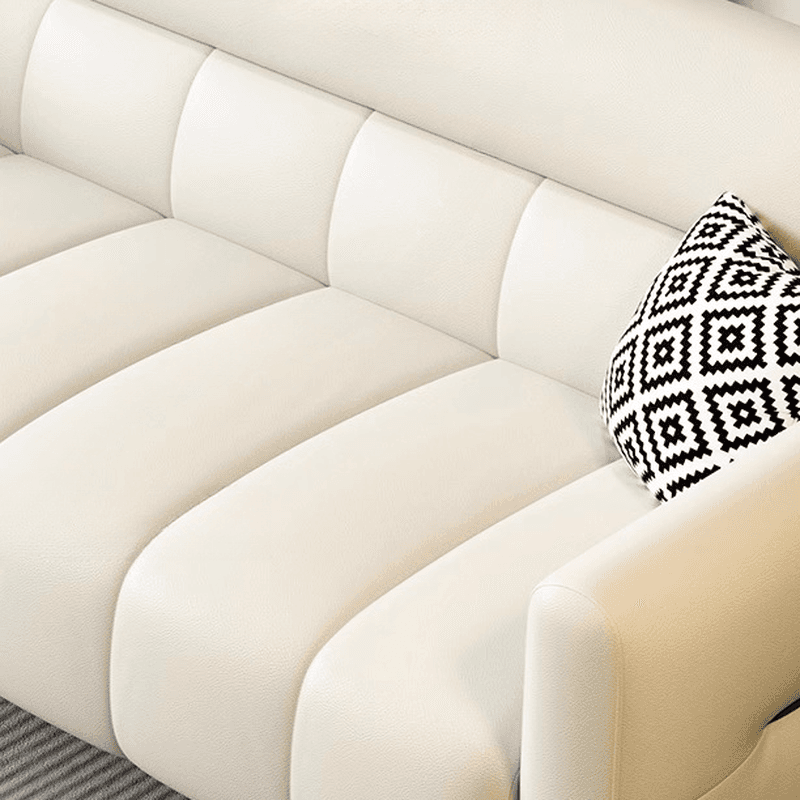 Trendy Solid Color Scratch-immune Convertible Sofa in Grey/Cerulean/Light Green with Arm, Seats 3/4-seater/2 People, and 2 Pillows - image 13