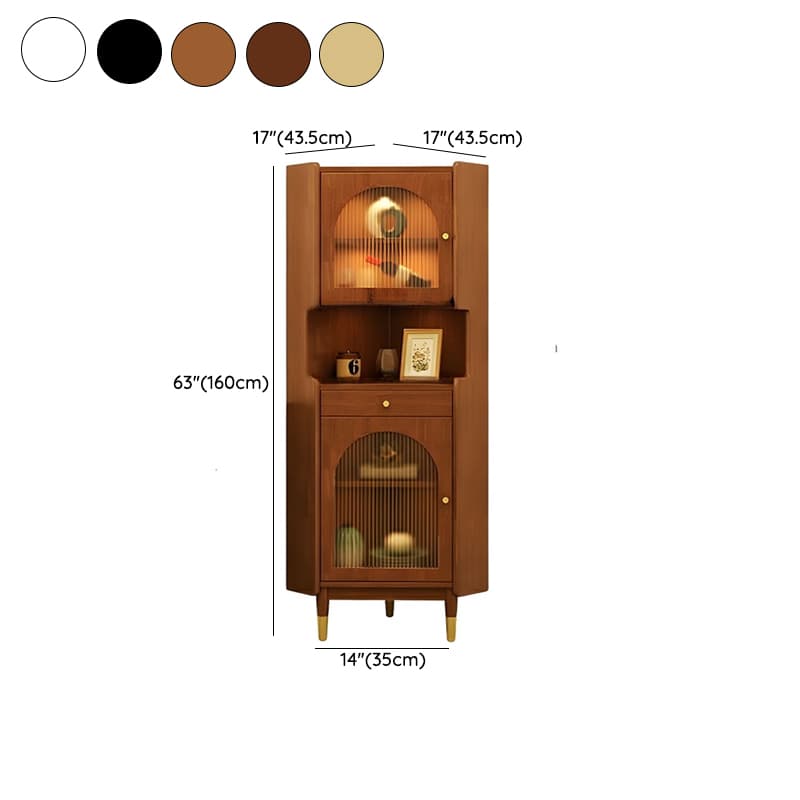 17'' Wood 1-Drawer Accent Cabinet Modern Wood Corner Cabinet with Legs - image 11