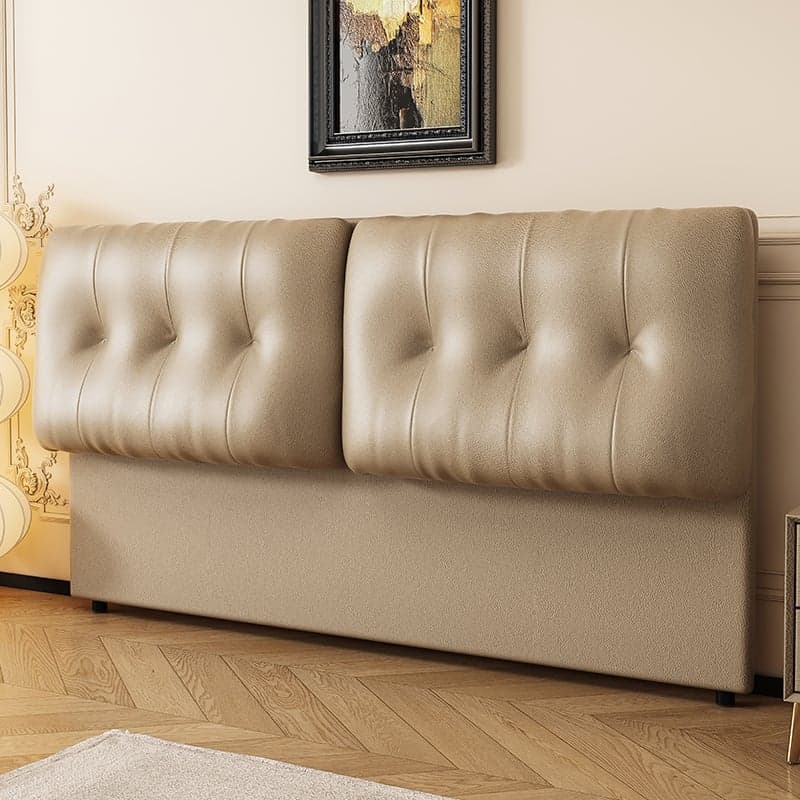 Simplistic Panel Headboard with No Distressing, Piled Tufted Rectangular Design for Queen/Full/Twin XL Bed, Cotton Upholstery, Standard Height - image 4