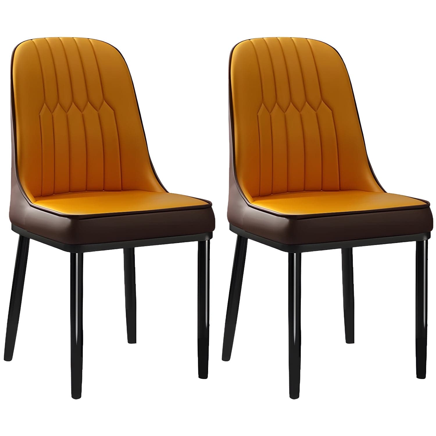 Modern Dining Room Armless Parsons Faux Leather Dining Side Chair - image 7