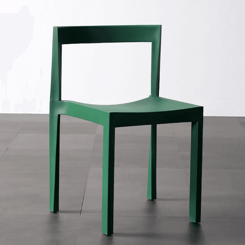 Simplistic Side Chair with Cerulean/Olive Green/Crimson Polymer Legs and Stackable Uncovered Back - image 3