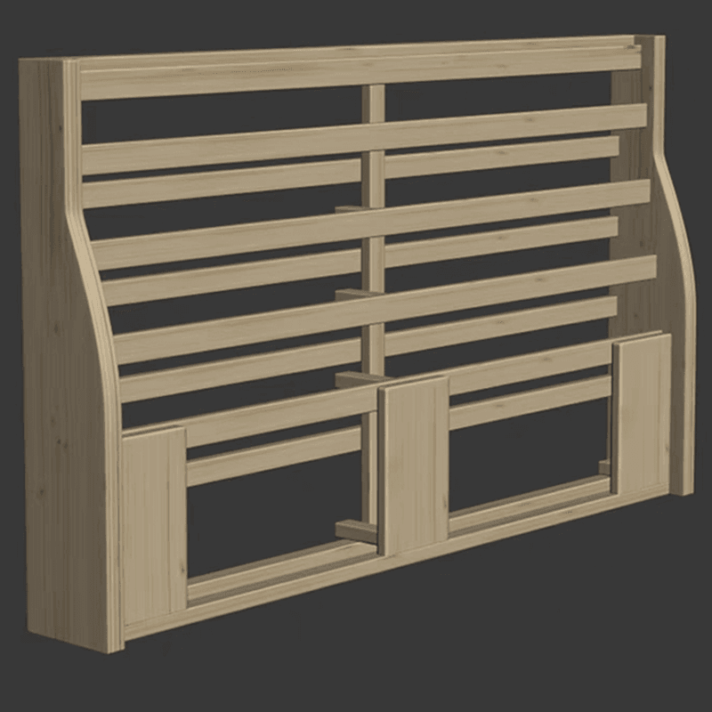 Simple Full(54"W x 75"L) Free-standing Standard Panel No Distressing With Legs in Wood/ Upholstery and Sponge - image 12