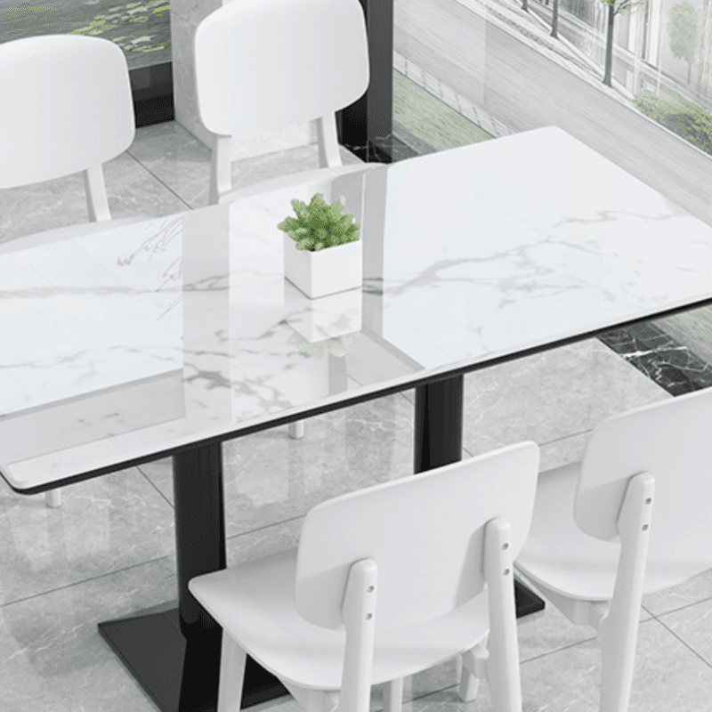 Minimalist/Luxurious Dining Table with Slate Stone Top, Fixed Table, Seats 4/2 - image 7