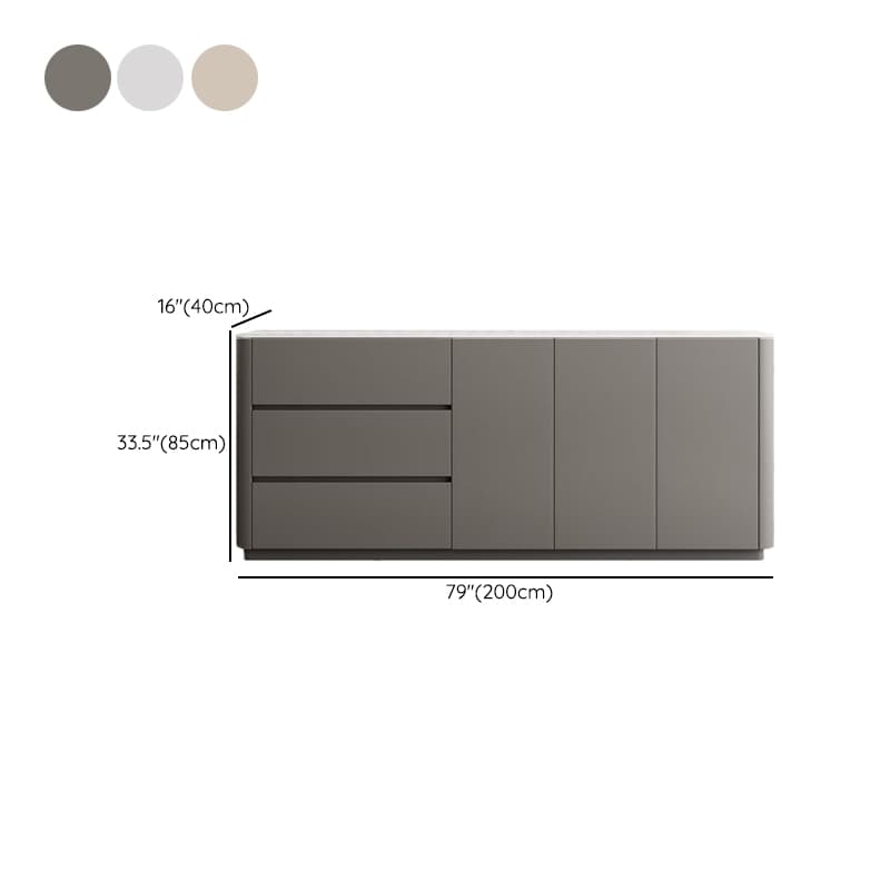 Standard/Wide Stone 3 Drawers/1 Drawer Hutch 1 Shelf 4 Doors/3 Doors/2 Doors Microwave Shelf Cabinet - image 14