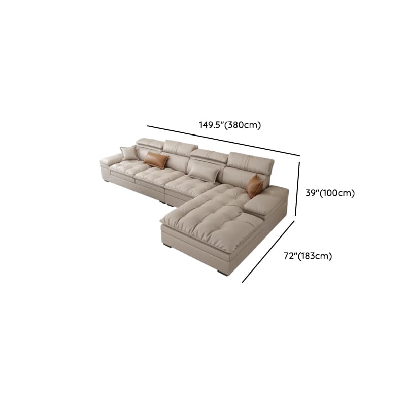 Comfortable L-Shape Corner Sectional Seats 5, Right Hand Facing with Down Seat Fill - image 13