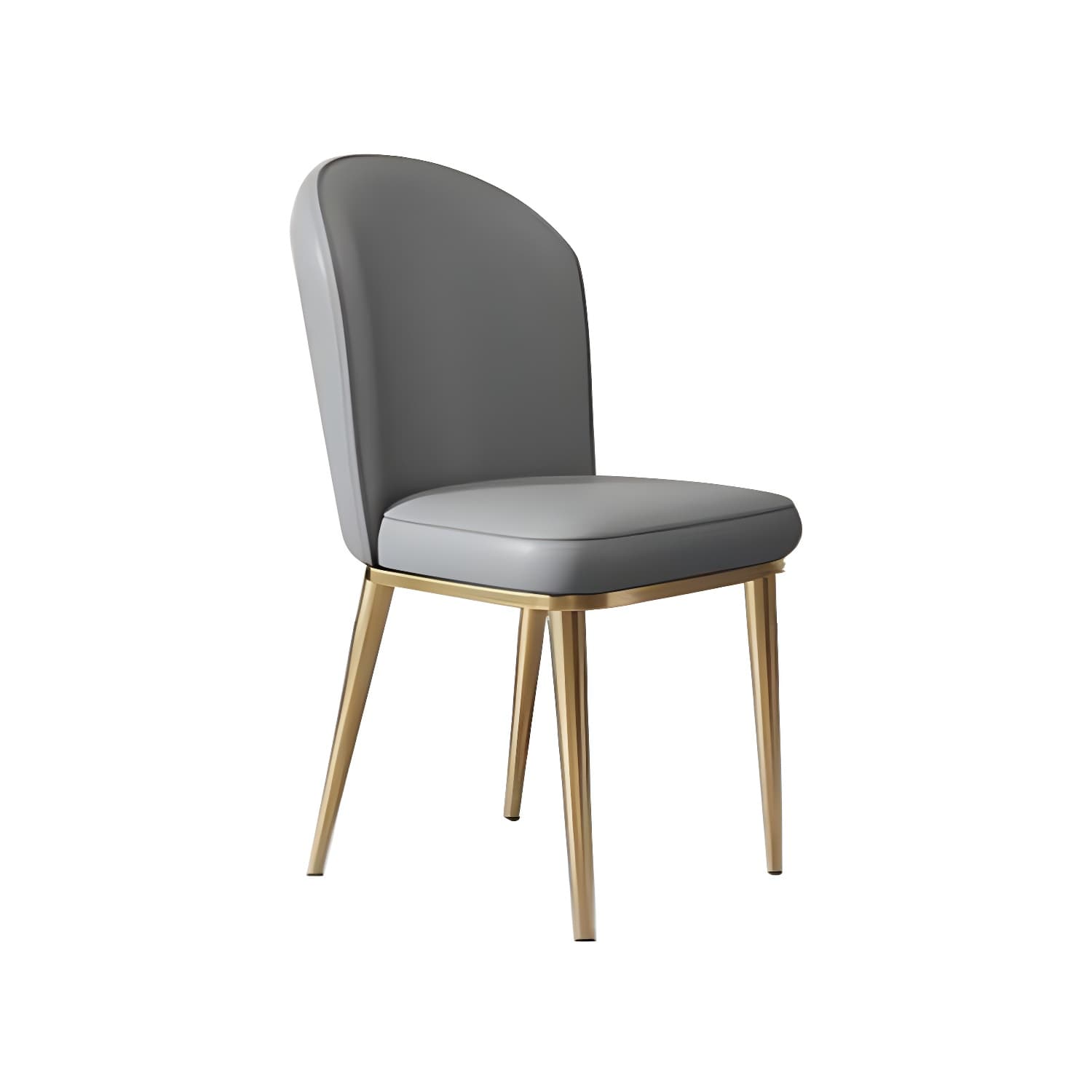 Glam Style Side Chair Leather Gold Frame Dining Chair for Home - image 6