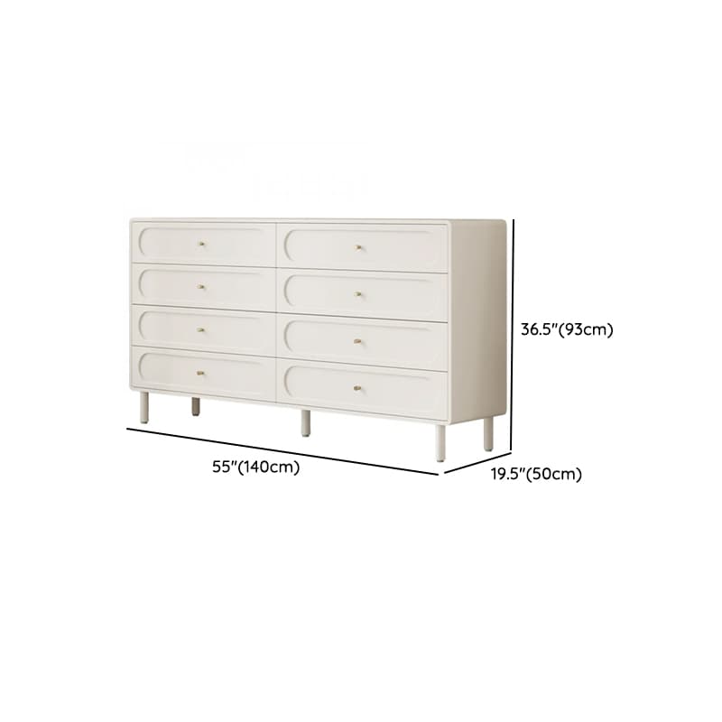Chalk Casual Natural Wood Bachelor Chest/Console Dresser with 4/8 Drawers in Vertical/Horizontal Orientation - image 34