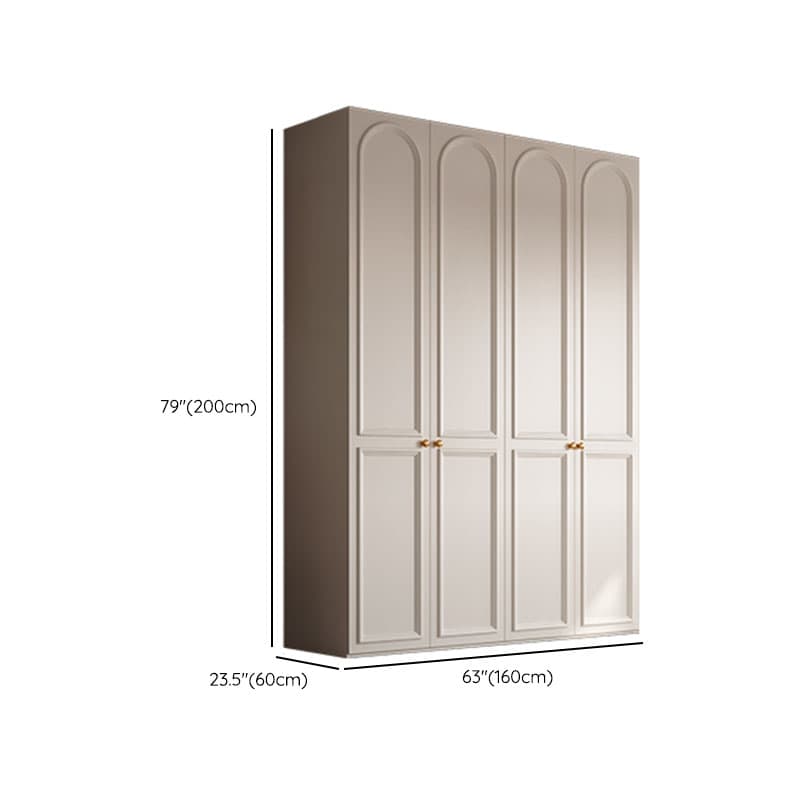 Chalk Modern Wooden Standalone Almirah with Soft Close Drawer, Soft Close Door, and Interior Shelves - image 8