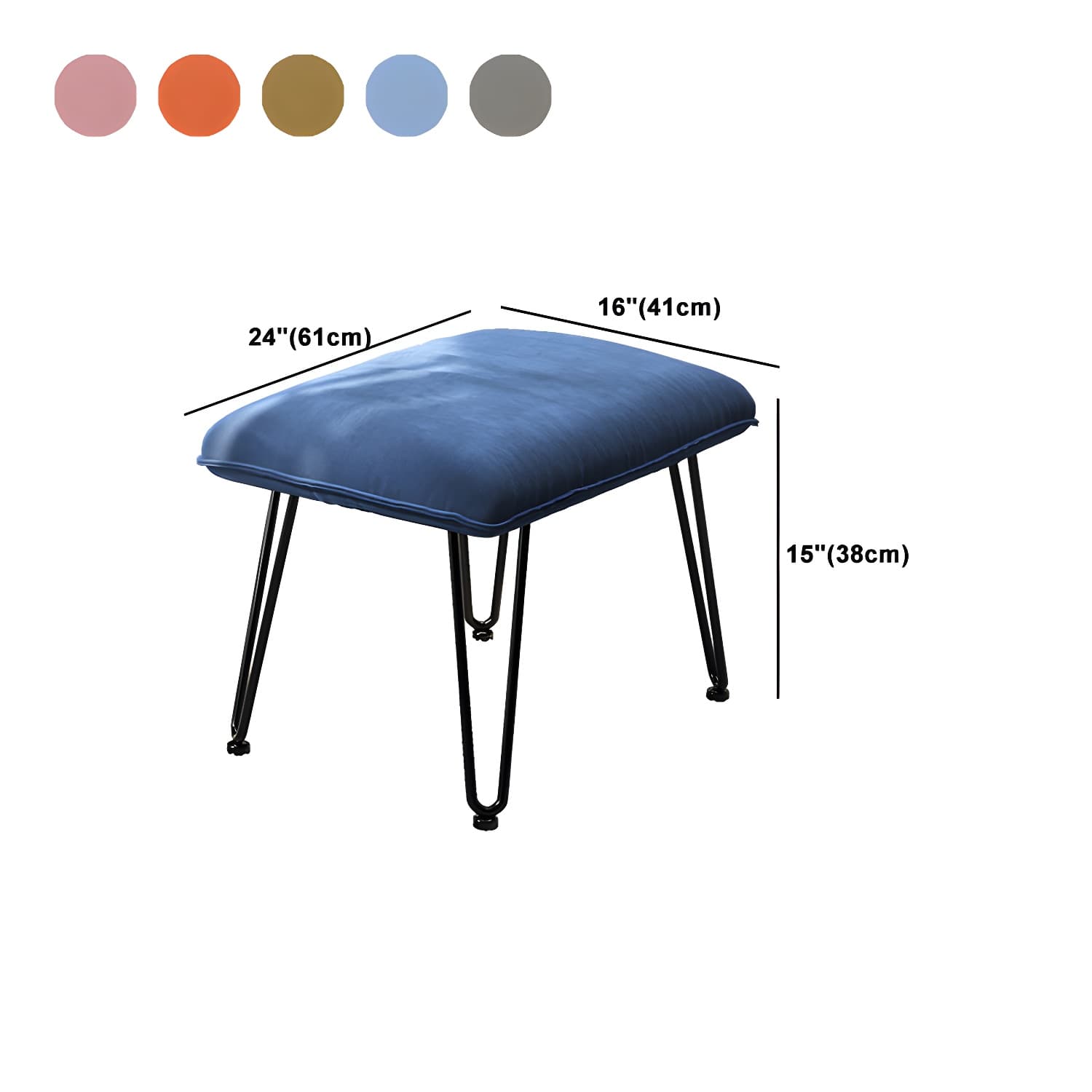 Contemporary Upholstered Rocker Chair Metal Frame Spindle Rocker Chair for Living Room - image 17