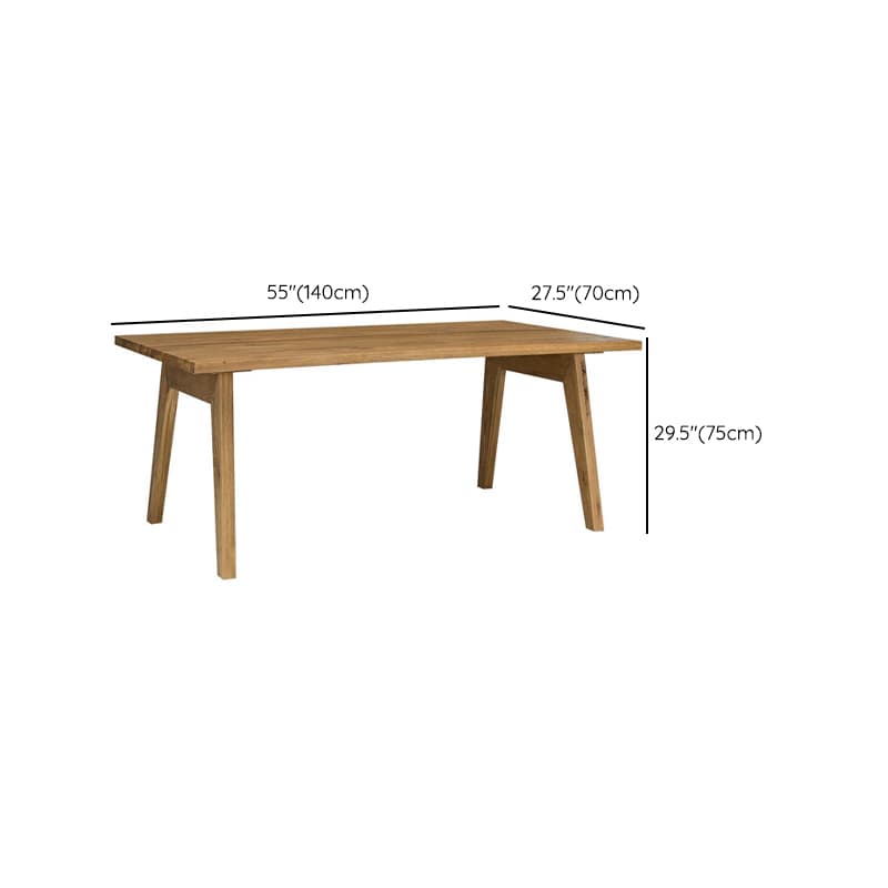 Nordic Style Solid Wood Dining Table Set in Unfinished Color - image 9