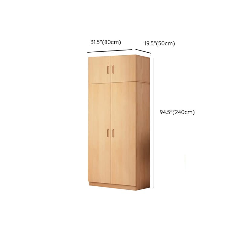 Freestanding Natural Wood Natural Wardrobe - image 34