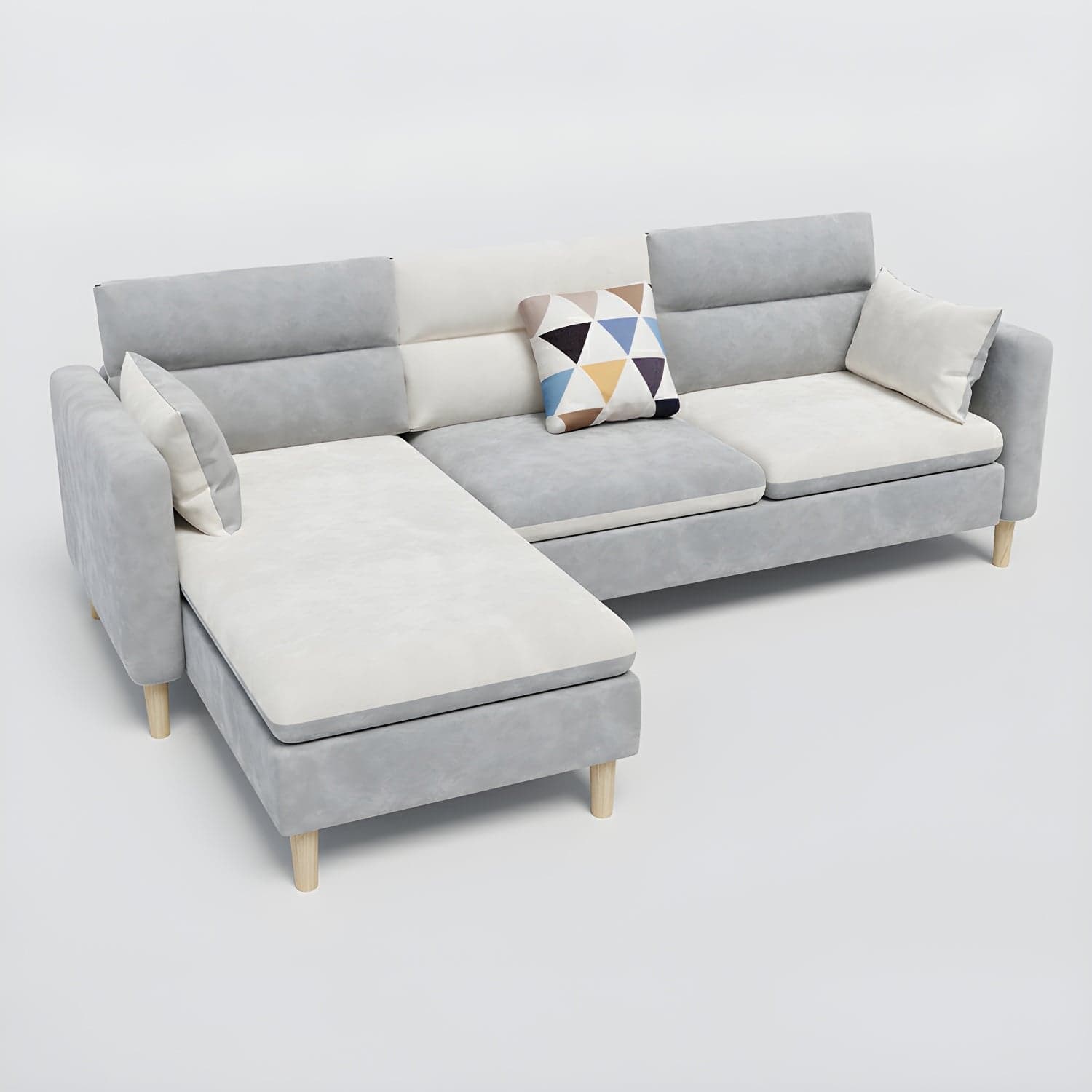 Comfortable Modern L-Shaped Reversible Sectional Sofa Chaise in Small Size - image 7