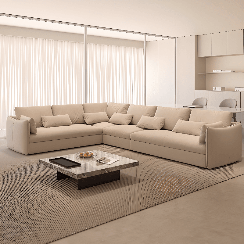 Straight/L-Shape Horizontal/Right Ink/White Sofa Couch/Sofa Recliner with Concealed Support for Drawing Room