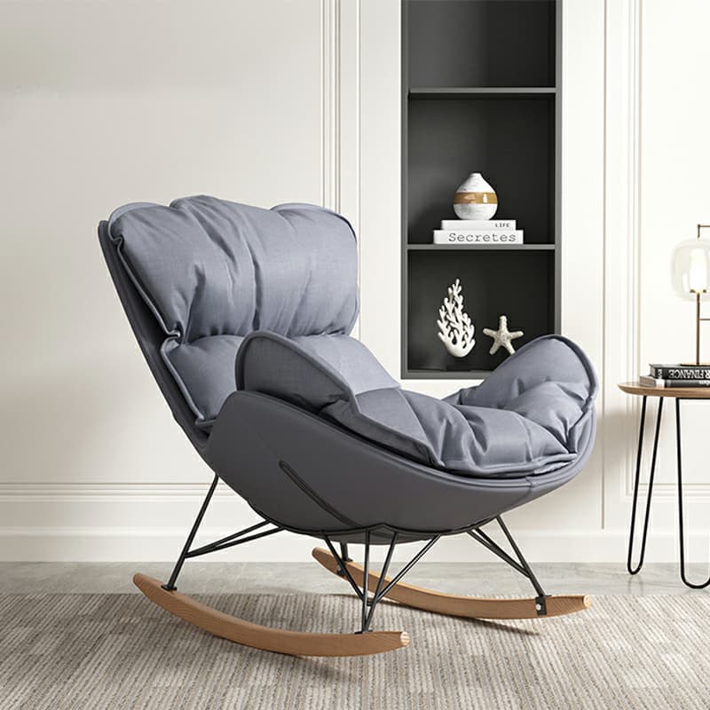 Elegant and Comfortable Upholstered Rocking Chair - Modern Design for Stylish Indoor Spaces