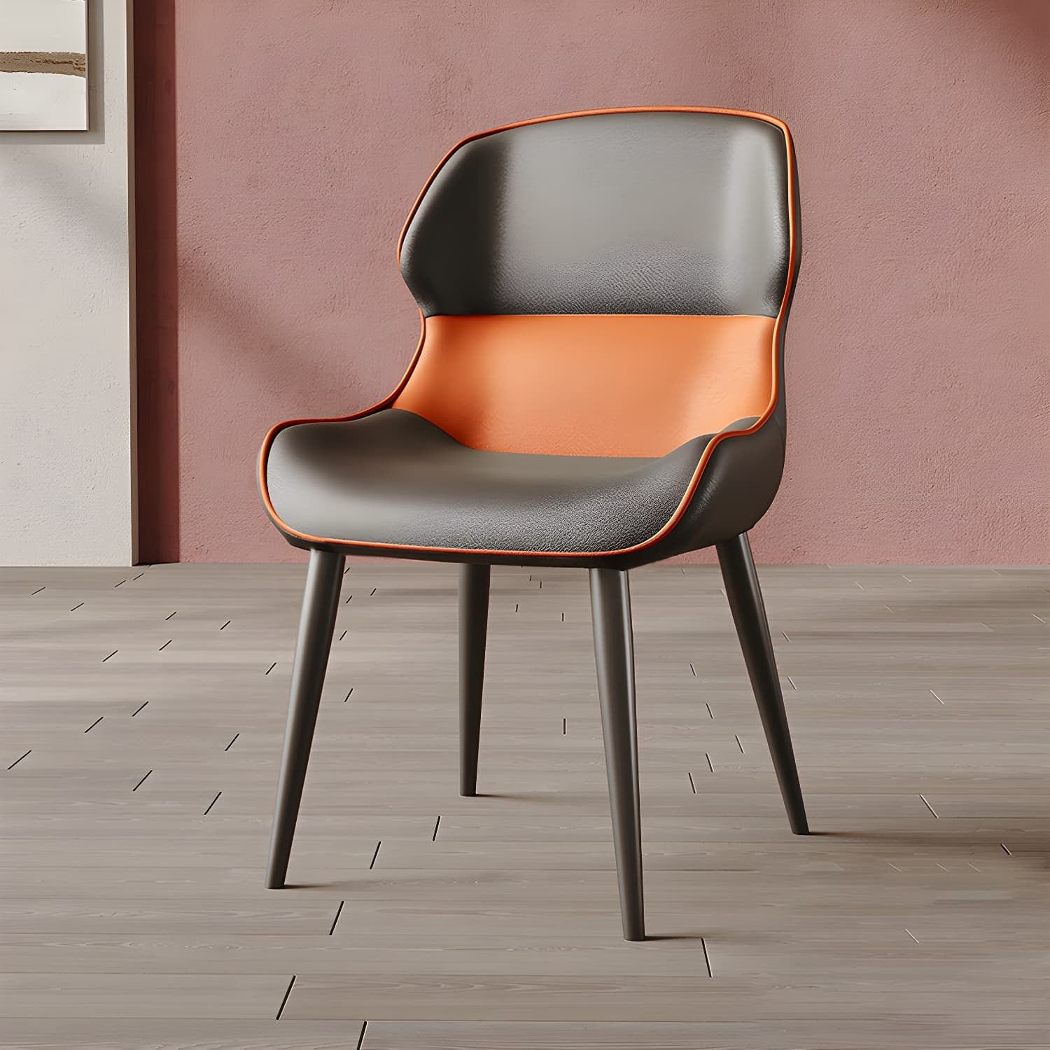 Brasserie Contemporary Faux Leather Dining Chair Parsons Chair in Matte Finish - image 30
