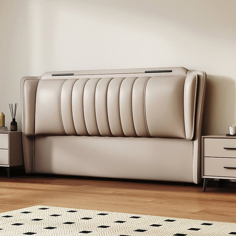 Modish Wingback Headboard in Pine Wood with No Distressing, Rectangle Shape for King/Queen/Full Bed, Featuring Sponge Upholstery and Standard Height - image 5