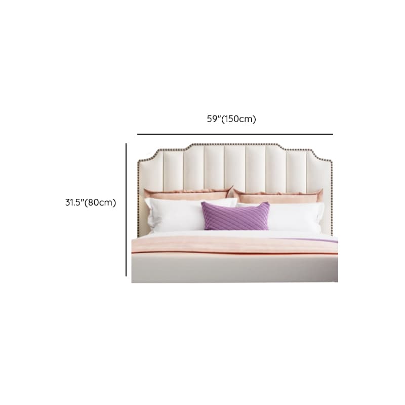 No Distressing Twin XL/Full/Queen Panel Headboard with Nailhead Border, Portman Shape, Sponge Fill, Wall Mounted, Low Height - image 18